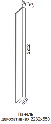 Панель декоративная (без фрезеровки) 2232х550 Квадро СВ