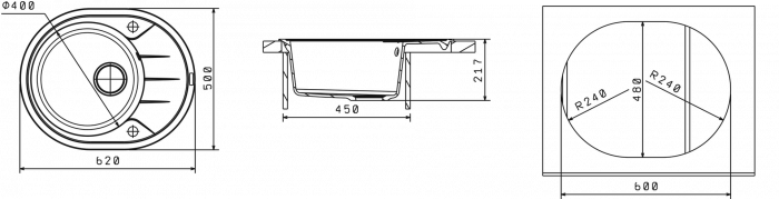 Мойка для кухни Родос 620