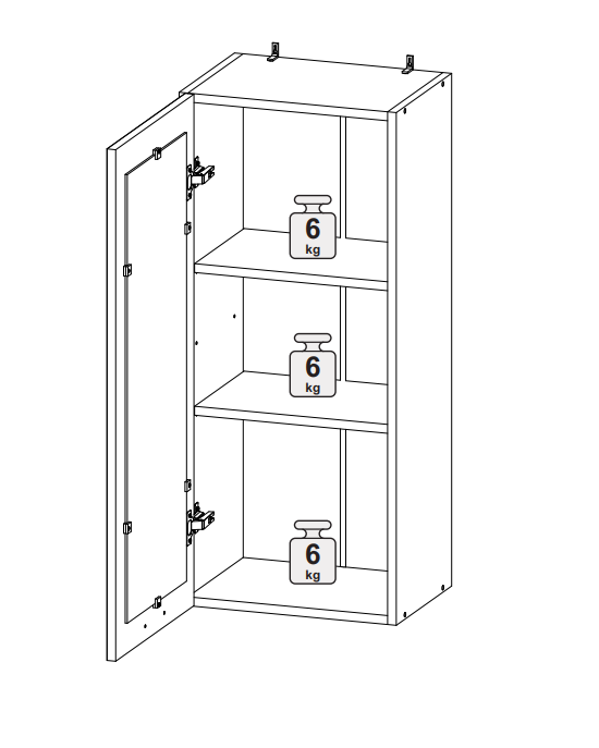 Шкаф верхний ШВС 400/920 чёрное стекло Норд