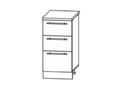 Шкаф нижний 400 с ящиками Олива