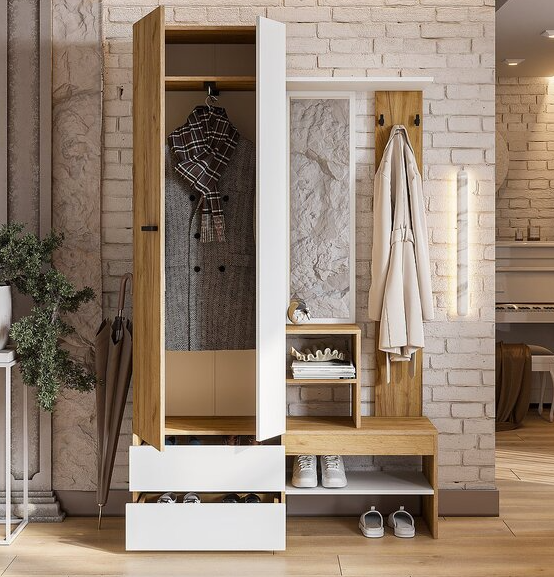 Вешалка с зеркалом Абрау