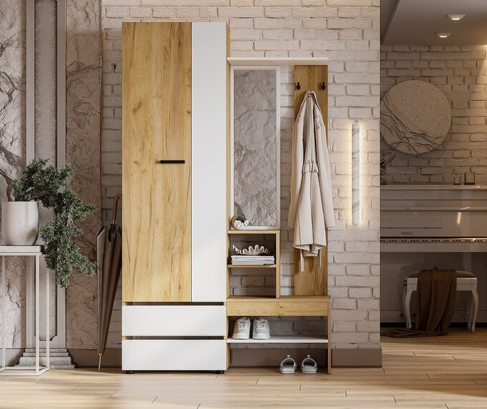 Вешалка с зеркалом Абрау