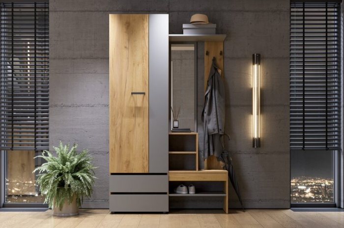 Вешалка с зеркалом Абрау