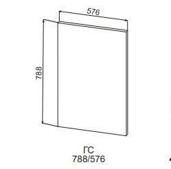 Фасад торцевой для нижних шкафов Марсель Гола
