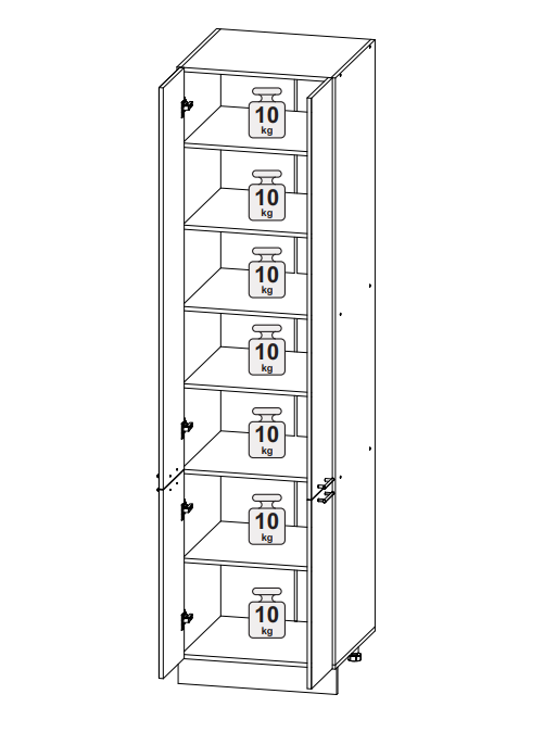 Пенал глухой с 2 створками П2 600/2336 Норд