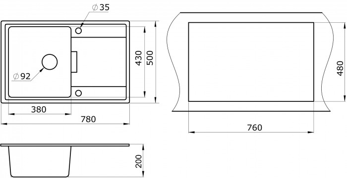 Мойка для кухни Granula GR-7804