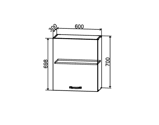Шкаф верхний 600/700 1ств. Марта