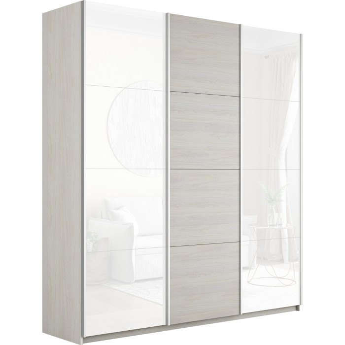 Шкаф купе Прайм 3-х дв. с 2 стеклами 1800 Е1