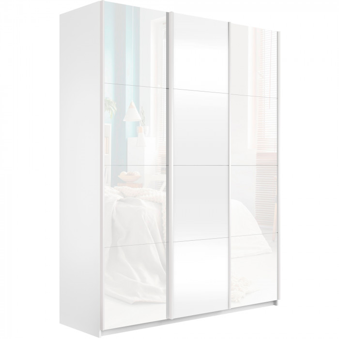 Шкаф купе Прайм 3-х дв. с 2 стеклами 1800 Е1