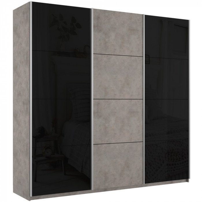 Шкаф купе Прайм 3-х дв. с 2 стеклами 1800 Е1