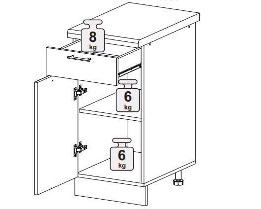 Шкаф нижний с ящиком ШН1Я 400 Норд Line