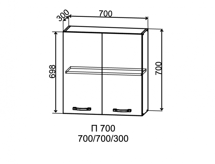 Шкаф верхний 700/700 Марта