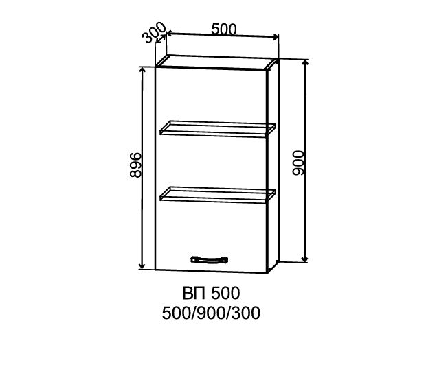 Шкаф верхний 500/900 Мелисса