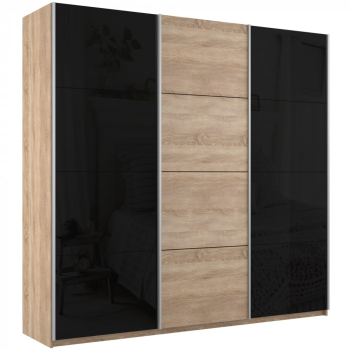 Шкаф купе Прайм 3-х дв. с 2 стеклами 2100 Е1