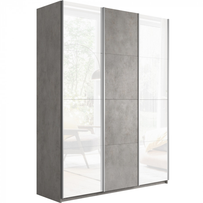 Шкаф купе Прайм 3-х дв. с 2 стеклами 2100 Е1