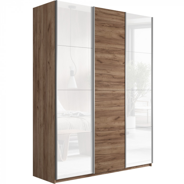 Шкаф купе Прайм 3-х дв. с 2 стеклами 2100 Е1