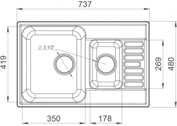 Мойка для кухни GranFest-Quarz Z-21K