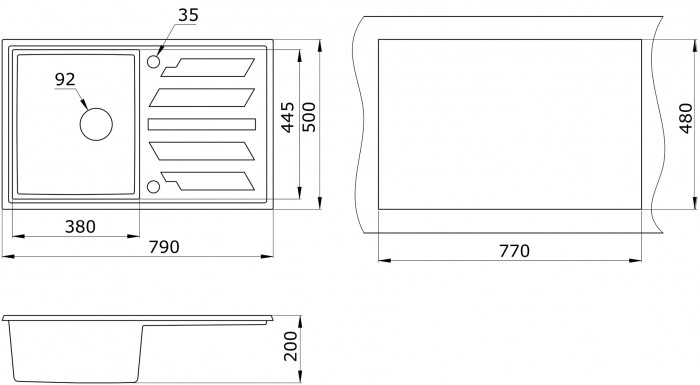 Мойка для кухни Granula GR-8002
