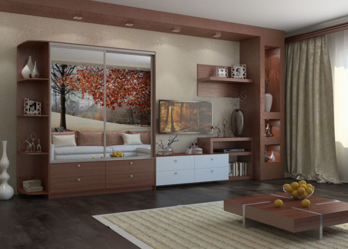 Шкаф купе Ольга 1500 с зеркалами и угловым элементом 300