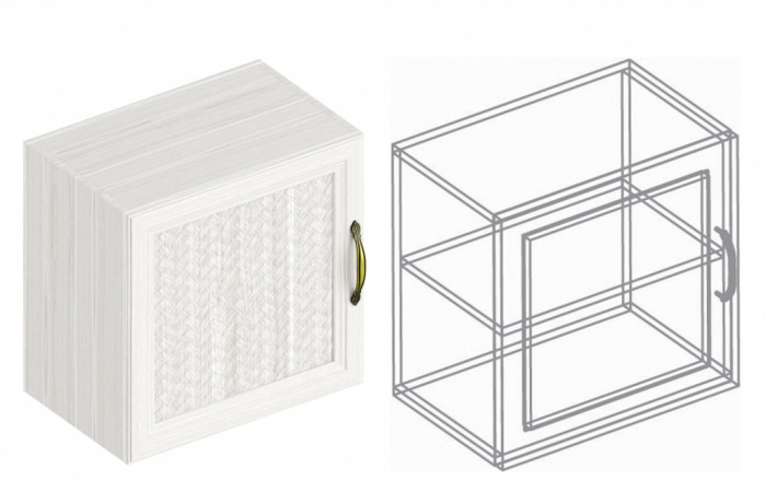 Шкаф настенный однодверный ДА-03 Александрия