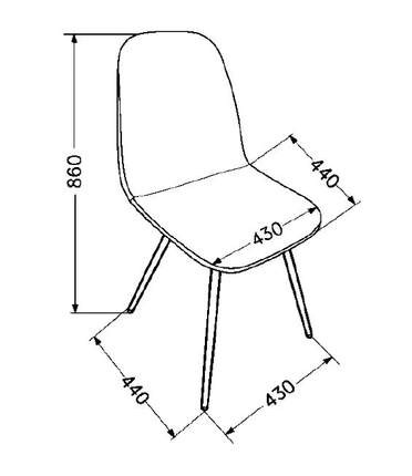 Стул черный матовый Лукас
