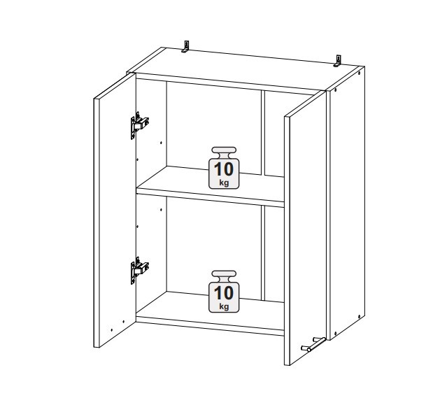 Шкаф верхний 600 со стеклом Олива металлик