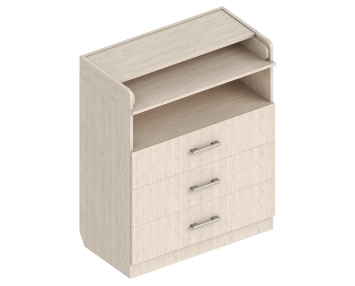 Комод пеленальный 3 ящиками с нишей Велес