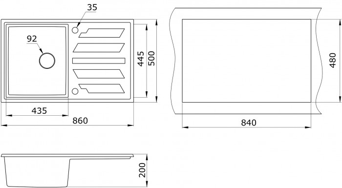 Мойка для кухни Granula GR-8601