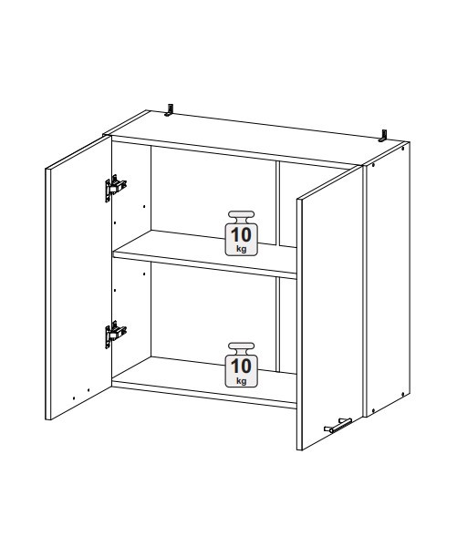 Шкаф верхний 800 Олива металлик