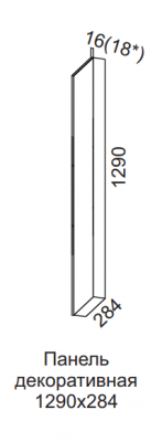 Панель декоративная (без фрезеровки) 1290х284 ПН400/500/600(720) Квадро СВ