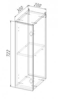 Шкаф навесной 200 Санвут МДФ