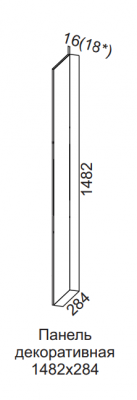 Панель декоративная (без фрезеровки) 1482х284 ПН400/500/600(912) Квадро СВ