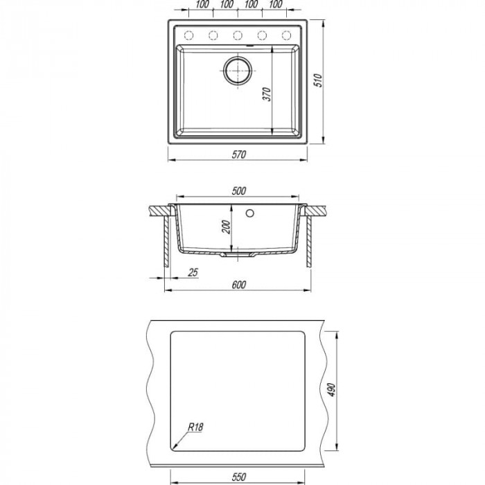 Мойка для кухни Ника-570