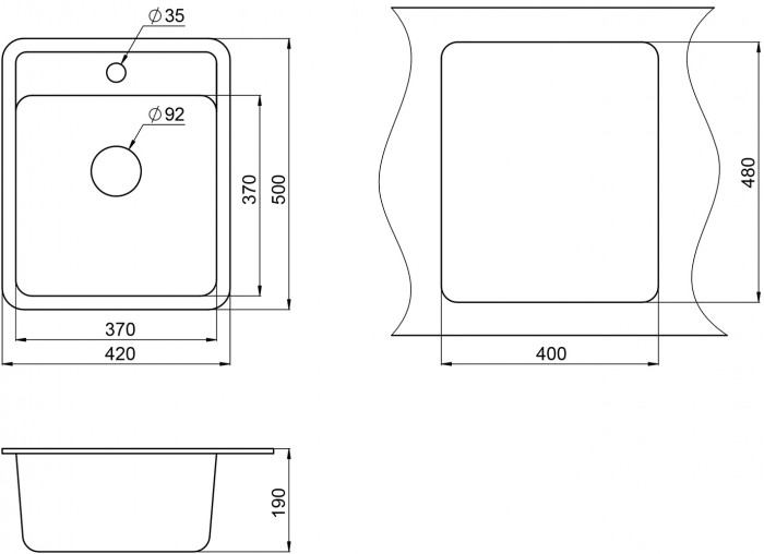 Мойка для кухни Granula ST-4202