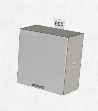 Шкаф навесной 600/600 Грейвуд (корпус белый)