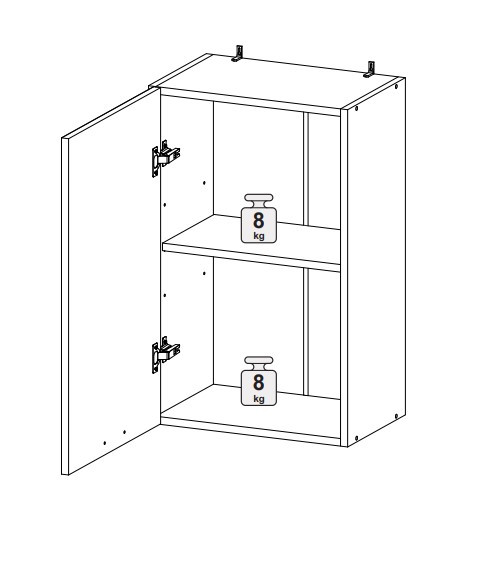 Шкаф верхний ШВ 450 Норд