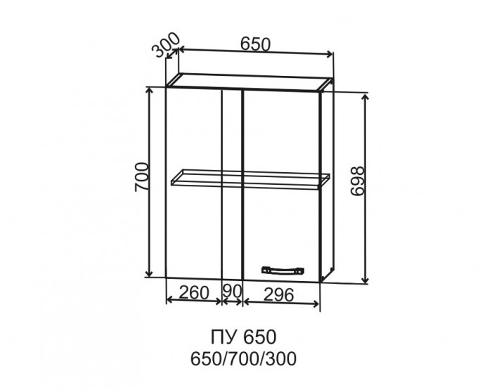 Шкаф верхний 650 угловой Гранд