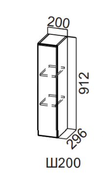 Шкаф навесной 200/912 Квадро СВ
