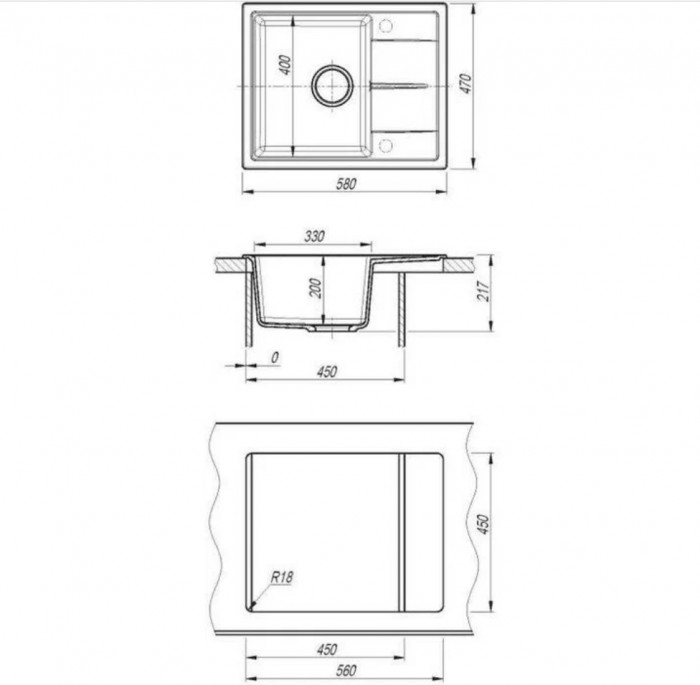 Мойка для кухни Ника-580