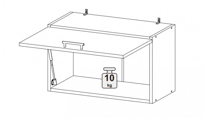 Шкаф верхний 600 горизонтальный София