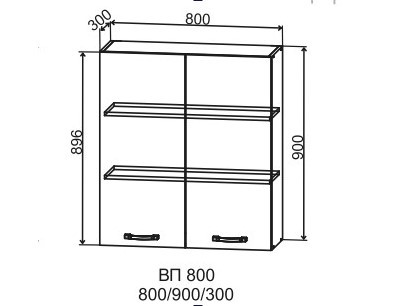 Шкаф верхний 800/900 Марсель Гола