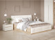 Кровать с подъемным механизмом 11.28 Муссон (Дуб эндгрейн элегантный, Белый)