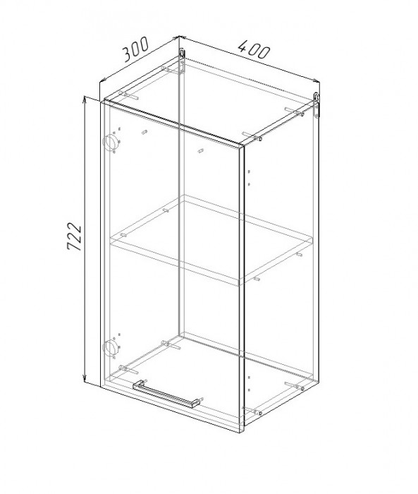 Шкаф навесной 400 Санвут МДФ