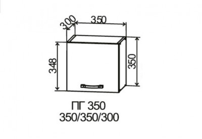 Шкаф верхний 350 горизонтальный Марсель Гола