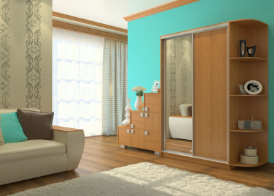 Шкаф купе Ксения 1200 с угловым элементом