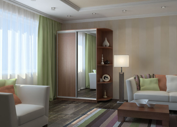 Шкаф купе Ксения 1200 с угловым элементом