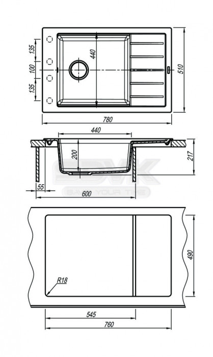 Мойка для кухни Липси 780 P