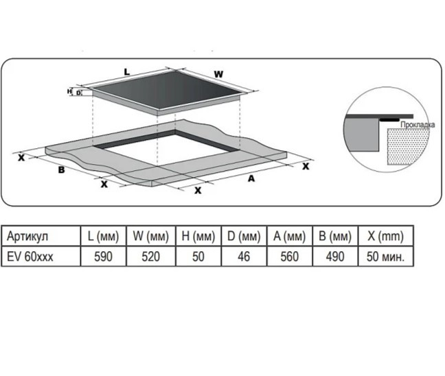 Электрическая варочная панель Evelux EV 6040
