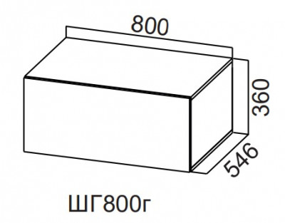 Шкаф навесной 800/360 горизонтальный глубокий Модус  (Белый)