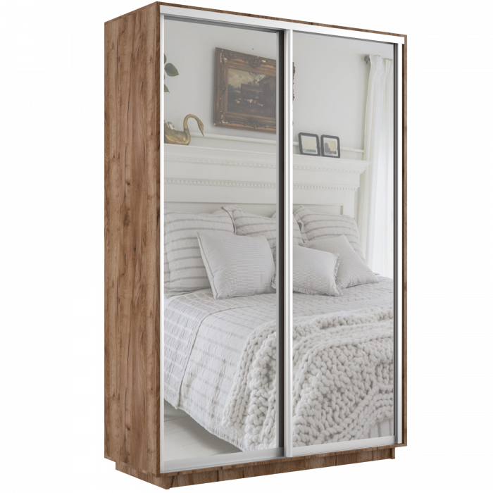 Шкаф купе Дуо 2 зеркала Экспресс 120х240 Е1